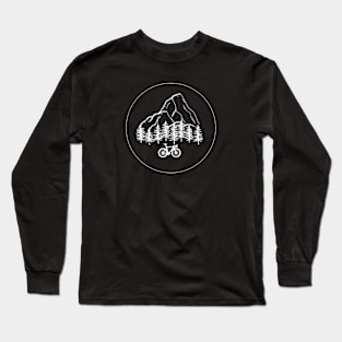 Cycling in the Mountains Shirt, Bikes and Mountains, Riding in the Mountains, California Mountains Cycling, Outdoor Cycling, Nature Cycling Long Sleeve T-Shirt